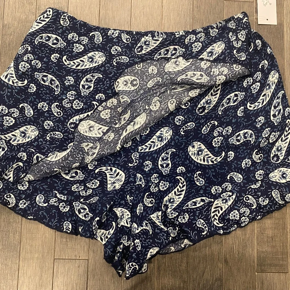 NWT Patrons of Peace Paisley Ruffle Hem Skort